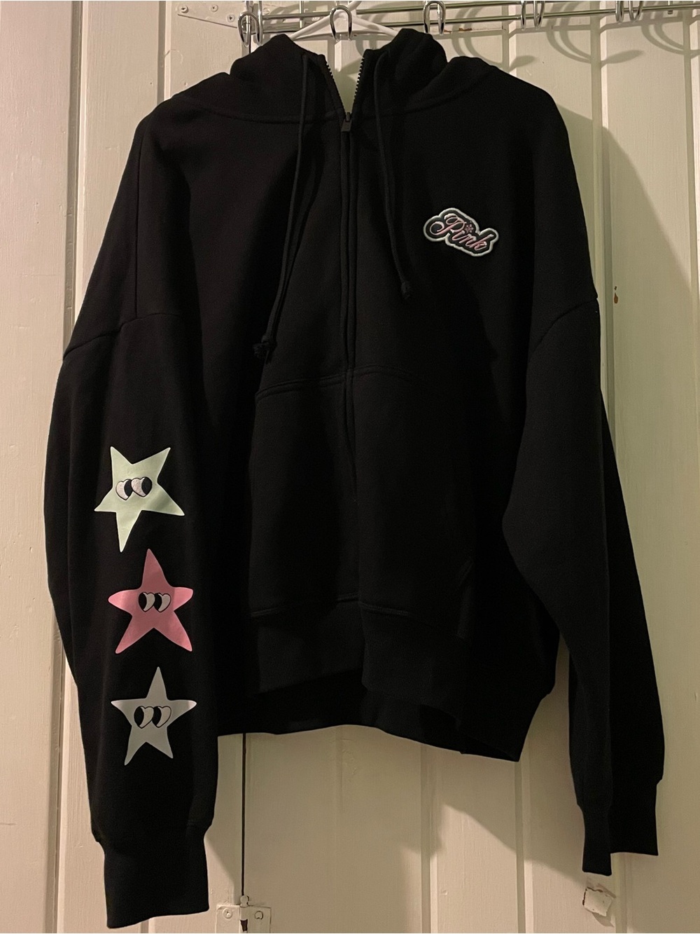 VS. PINK graphic star print hoodie and joggers size large both NWT - Picture 6 of 11